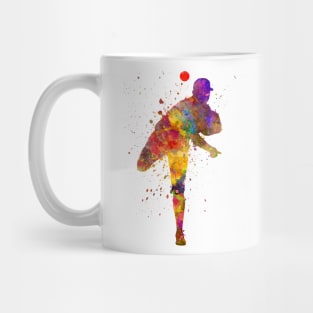 Baseball player in watercolor Mug